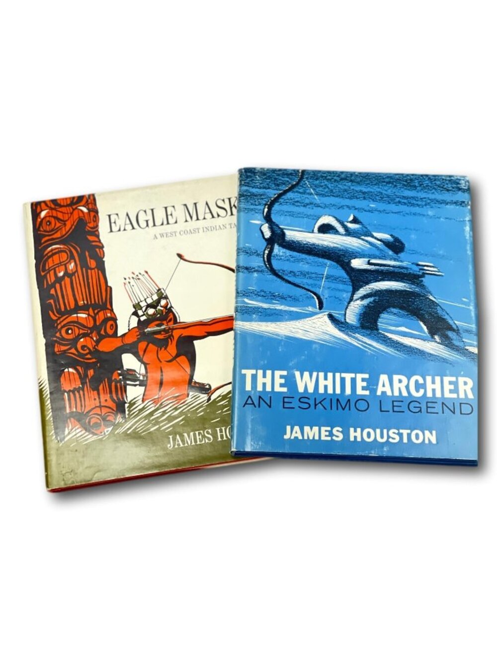 James Houston Eagle Mask & White Archer Lot 2 Books First Ed HC DJ Illus Eskimo